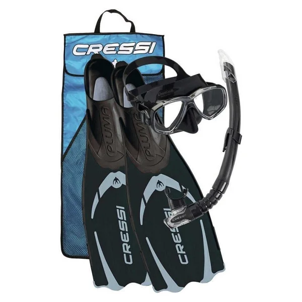 Cressi Pluma Siyah Palet Maske Şnorkel Seti No:41-42 - Görsel 2