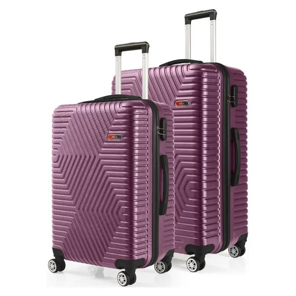 G&D Polo Suitcase Abs Orta Ve Büyük Boy Mürdüm 2'li Valiz Seti 600.09-B - 2'li Set - Görsel 7