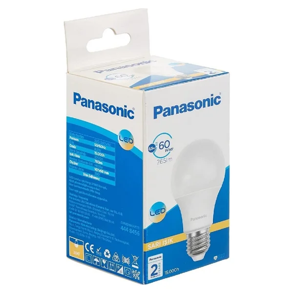 Panasonic Sarı Işık 8.5 W-60 W E27 LED Ampul - Görsel 4