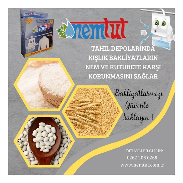 Nemtut Nem Alıcı Önleyici Rutubet Küf Giderici Emici Korozyon Önleyici Koku Giderici 1 Kg 1 Kutu 2 Paket - Görsel 3