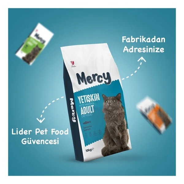 Mercy 10 Kg Somonlu Yetişkin Kedi Maması Ekonomik Segmentte Yüksek Lezzet Sunar - Görsel 4