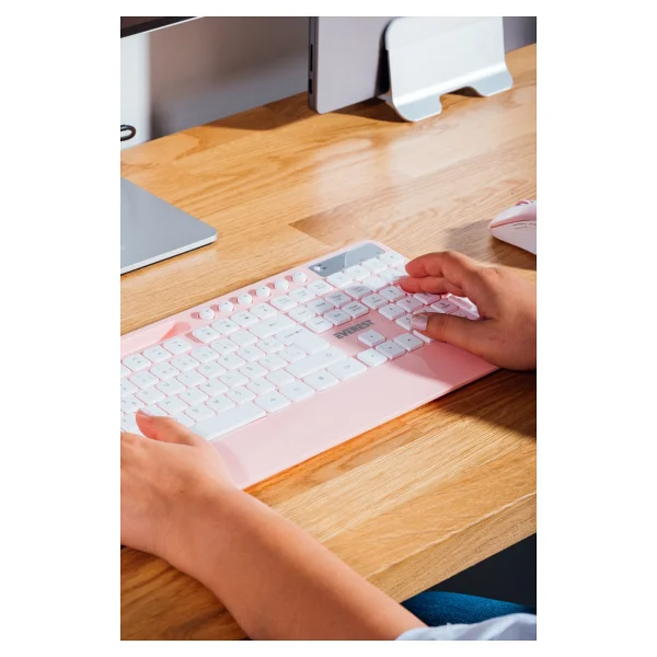 Everest Km-9676 Pembe Kablosuz Klavye Mouse Seti - Görsel 6