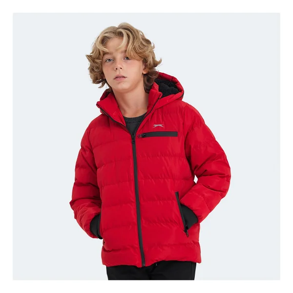 Slazenger Captain Kapüşonlu Lacivert Çocuk Şişme Mont - Görsel 9