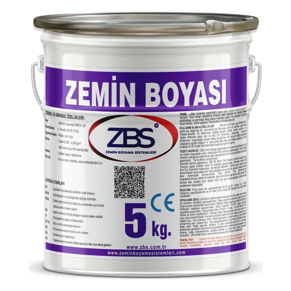 Zbs Zemin Boyası 5 Kg Ral 7042 Koyu Gri - Görsel 5