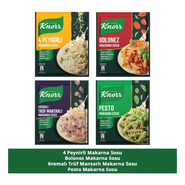 Knorr Makarna Sosu Truf Mantarlı + Pesto + Bolonez + 4 Peynirli - Görsel 8