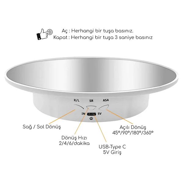 Gdx Tuta-20 Turntable Çekim Standı - Görsel 3