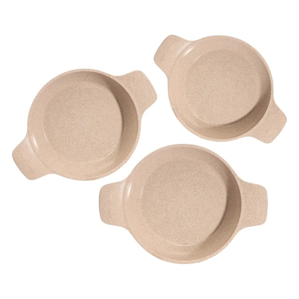 Thermoad Döküm Saplı Güveç Sahan Set 6 Parça Vizon 18cm-20cm-22cm - Görsel 3