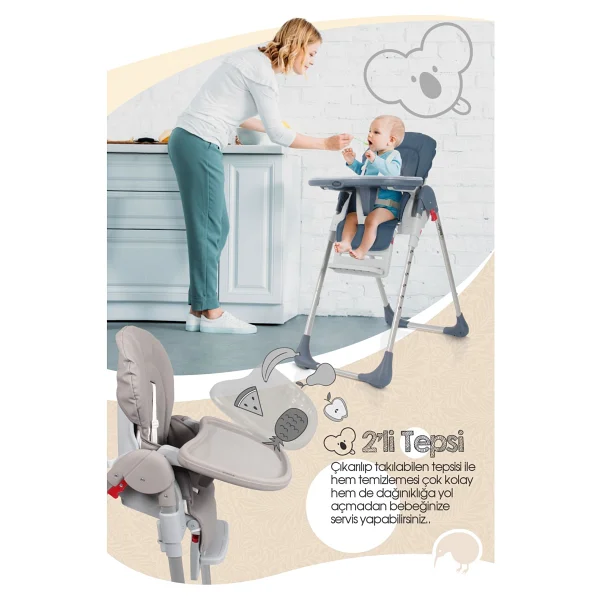 Kiwi Safe & Comfort Koala All İn One Mama Sandalyesi - Görsel 7