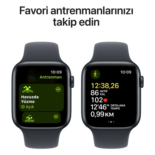 Apple Watch Se 2 2023 GPS + Cellular 40mm Gece Yarısı Alüminyum Kasa Ve Gece Yarısı Spor Kordon Akıllı Saat - Görsel 6