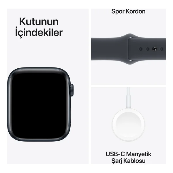 Apple Watch Se 2 2023 GPS + Cellular 40mm Gece Yarısı Alüminyum Kasa Ve Gece Yarısı Spor Kordon Akıllı Saat - Görsel 7