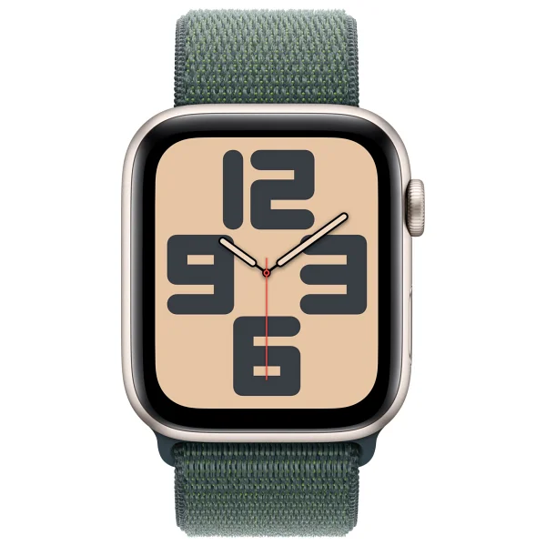 Apple Watch Se 2 2023 GPS + Cellular 44mm Yıldız Işığı Alüminyum Kasa Ve Göl Yeşili Spor Loop Kordon Akıllı Saat - Görsel 2