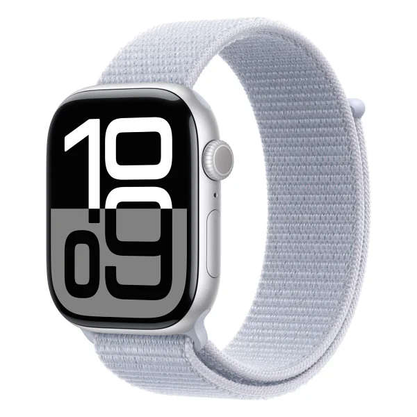 Apple Watch Series 10 GPS + Cellular 42mm Gümüş Rengi Alüminyum Kasa Ve Bulut Mavisi Spor Loop Kordon Akıllı Saat - Görsel 10