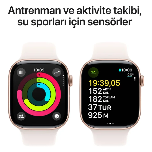 Apple Watch Series 10 GPS + Cellular 46mm Alüminyum Kasa Spor Kordon Akıllı Saat - Görsel 4