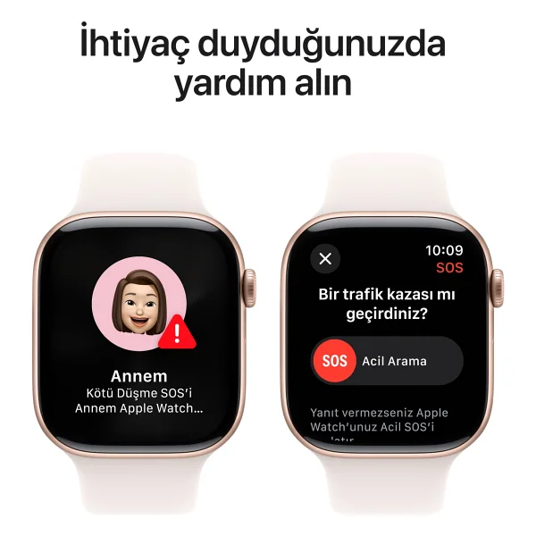 Apple Watch Series 10 GPS + Cellular 46mm Alüminyum Kasa Spor Kordon Akıllı Saat - Görsel 6