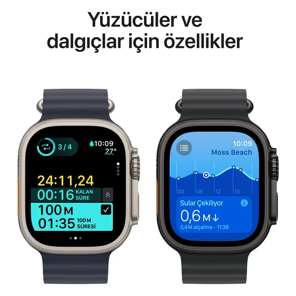 Apple Watch Ultra 2 GPS + Cellular 49mm Natürel Titanyum Kasa Ve Natürel Titanyum Milano Loop Kordon Akıllı Saat - Görsel 5
