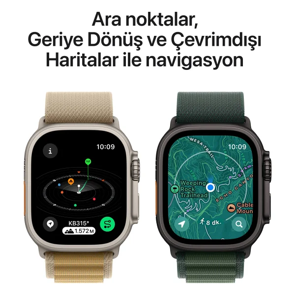 Apple Watch Ultra 2 GPS + Cellular 49mm Natürel Titanyum Kasa Ve Natürel Titanyum Milano Loop Kordon Akıllı Saat - Görsel 6