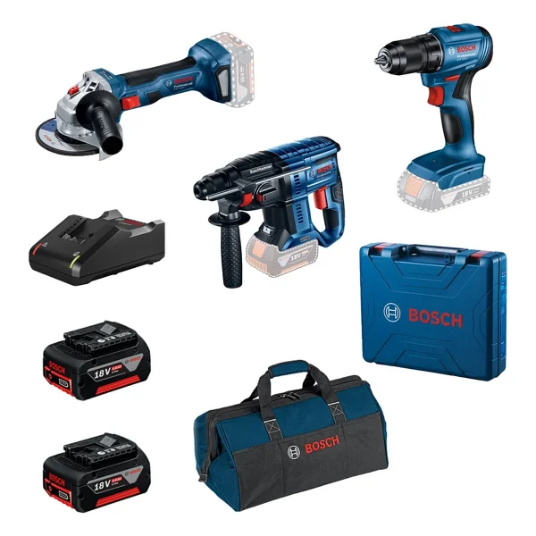 Bosch Professional Gsr 185-Lı + Gws 180-Lı + Gbh 180-Lı 2x4.0ah Akülü Kombo Kit - 0615990n1y - Görsel 6
