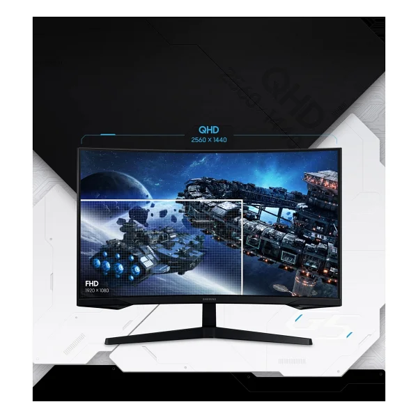 Samsung Odyssey G5 G55c Ls27cg552euxuf 27" 1 Ms 2k Curved 165 Hz Oyuncu Monitörü - Görsel 2