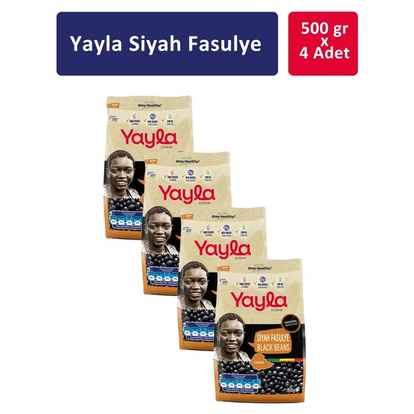 Yayla Gurme Siyah Fasulye 500 Gr 4'lü - Görsel 3