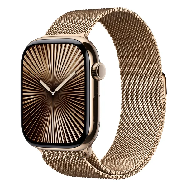 Apple Watch Series 10 GPS + Cellular 42mm Altın Rengi Titanyum Kasa Ve Altın Rengi Milano Loop Kordon Akıllı Saat - Görsel 2