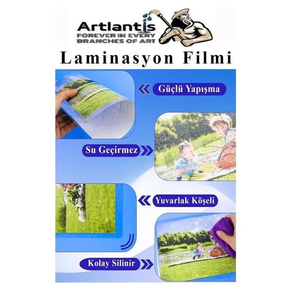 Laminasyon Filmi Parlak A4 100 Lü 1 Paket 125 Mikron Laminasyon Kaplama Pvc Kaplama Poşeti 100 Adet - Görsel 4