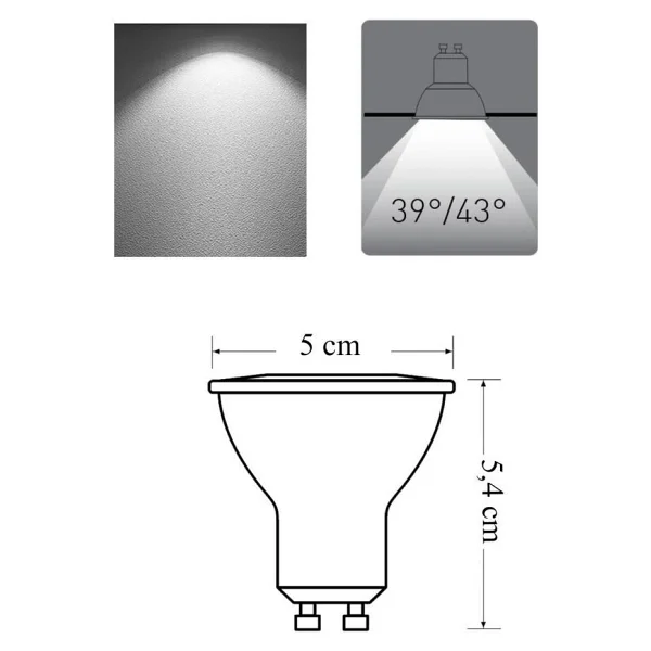 Panasonic 4 W-50 W Gu10 Spot LED Ampul - Görsel 2