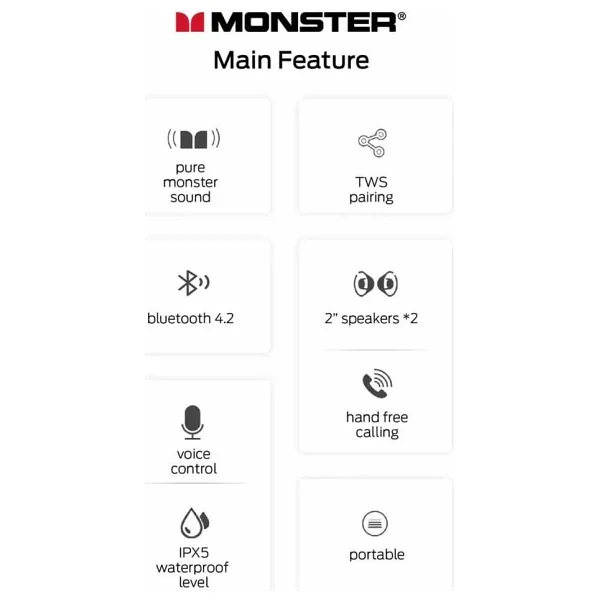 Monster Superstar S110 Bluetooth Hoparlör - Görsel 4