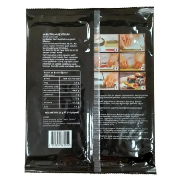 Chefline Asia Yaki Nori Deniz Yosunu Gold 10 Yaprak 25gr 2'li Set - 50 Gr - Görsel 2