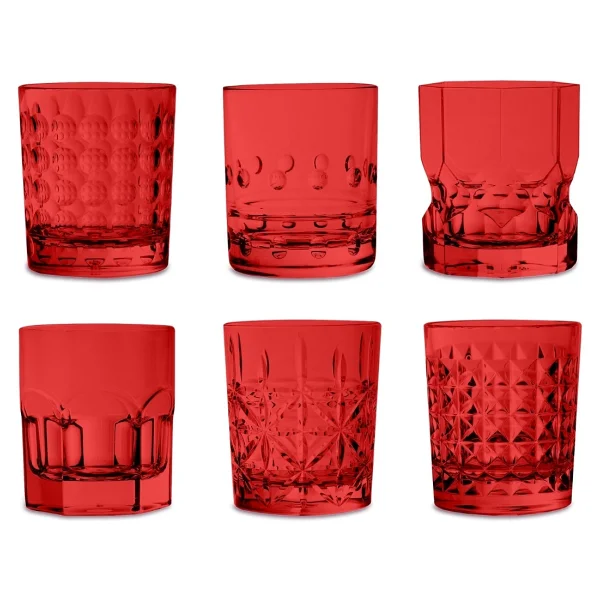 Baci Milano Crystal Touch Kırmızı 300 Ml 6'lı Bardak Seti - Görsel 5