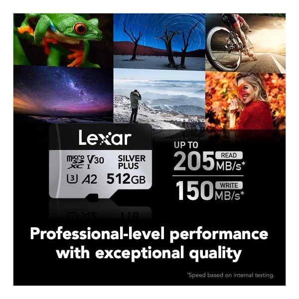 Lexar Professional Silver Plus Lmssıpl512g Class 10 Uhs-I U3 A2 V30 512 GB Micro Sd Kart - Görsel 5