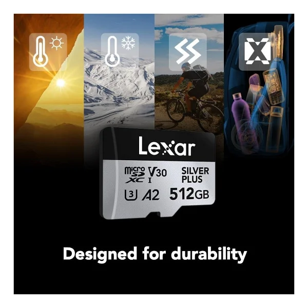 Lexar Professional Silver Plus Lmssıpl512g Class 10 Uhs-I U3 A2 V30 512 GB Micro Sd Kart - Görsel 6