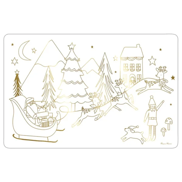 Meri Meri - Christmas Colouring Placemats - Yeni Yıl Boyamalı Amerikan Servisi - 8'li - Görsel 2