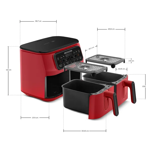 Karaca Air Pro Cook Duo Superfresh 8 Lt Yağsız Fritöz - Görsel 4
