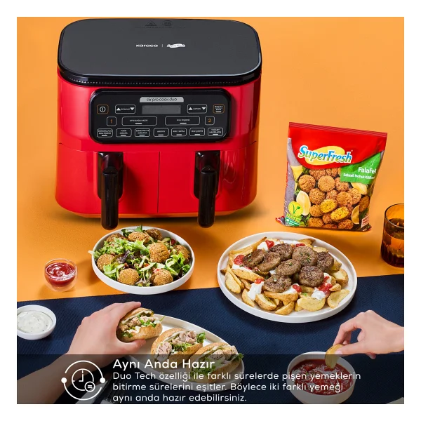 Karaca Air Pro Cook Duo Superfresh 8 Lt Yağsız Fritöz - Görsel 7