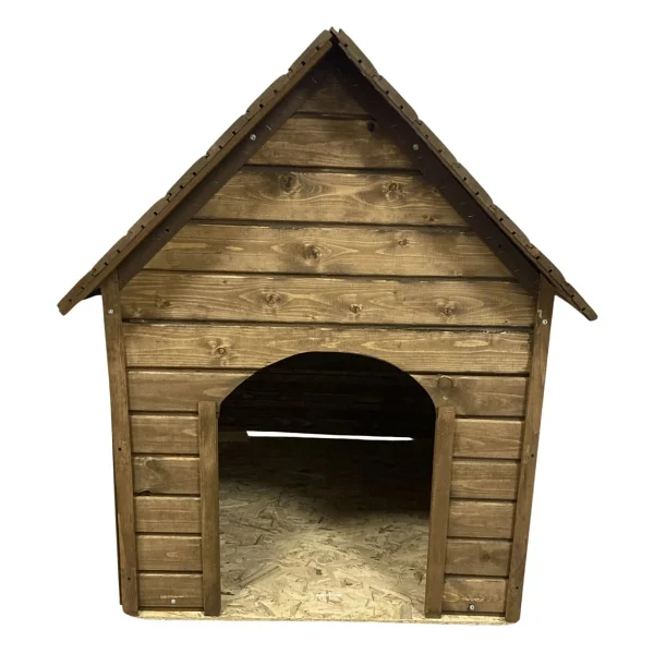 Reyo Pet Suya Soğuğa Dayanıklı Lüks Büyük Boy Ahşap Köpek Kulübesi 100 X 100 X 78 Cm Ceviz - Görsel 3