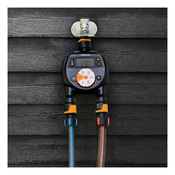 Fiskars Çift Çıkışlı Sulama Saati - Görsel 6