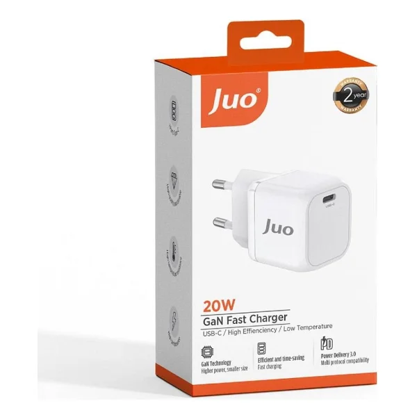 Juo G201c-W Beyaz 20 W Type-C Hızlı Şarj Adaptörü - Görsel 9