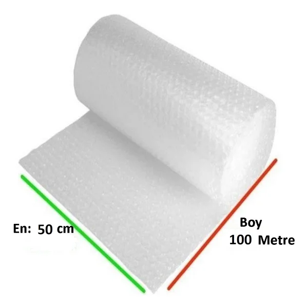 Tify Balonlu Naylon 50cm X 100mt (En: 50 Cm, Boy: 100mt.) Üç Katlı Eşya Koruma Ambalajı, Pat Pat - Görsel 2