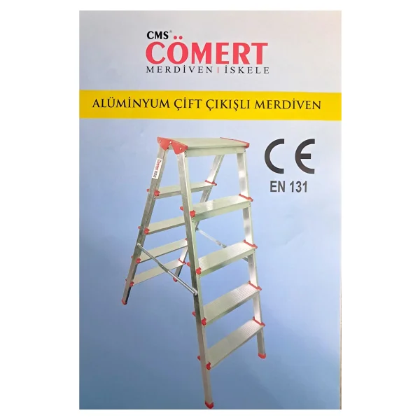 Cömert Alüminyum Çift Çıkışlı 5 Basamaklı Merdiven - Görsel 4