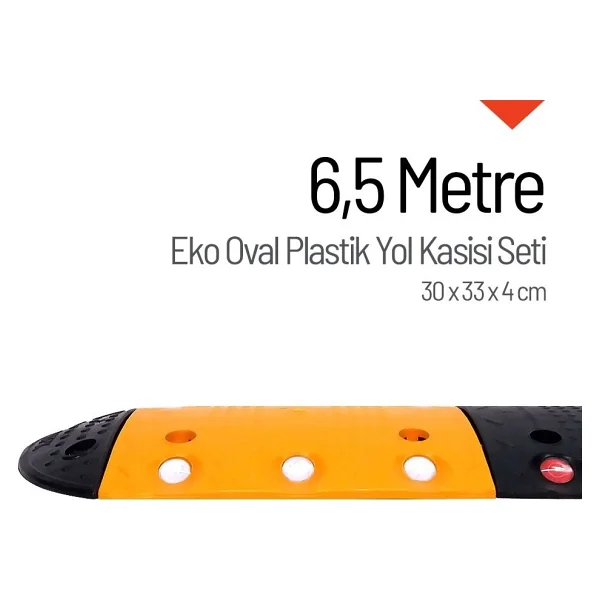 Eko Oval Plastik Hız Kesici Set, Yol Kasisi 6,5 Metre - Görsel 9