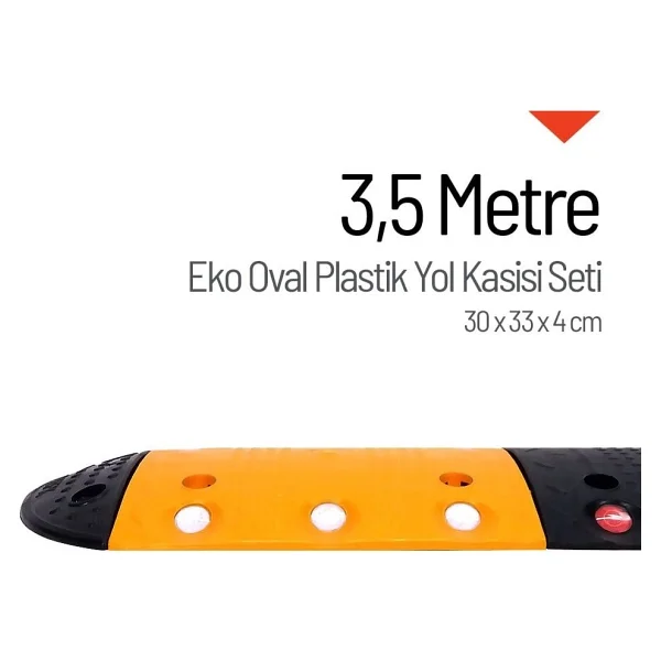 Eko Oval Plastik Hız Kesici Set, Yol Kasisi 3,5 metre