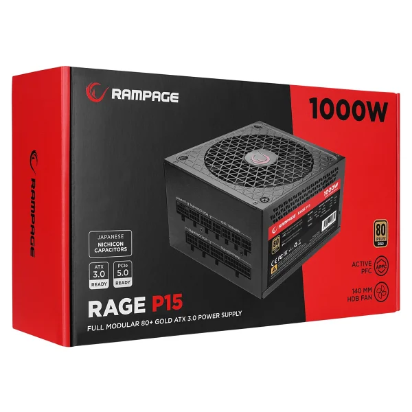 Rampage Rage P15 1000 W Power Supply - Görsel 8
