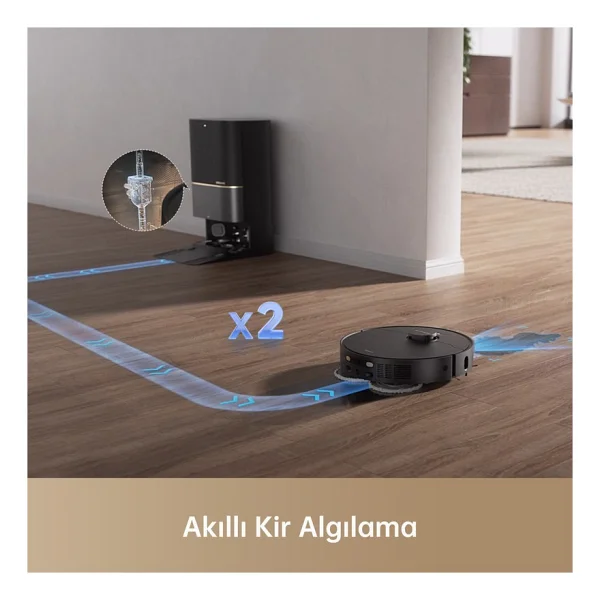 Dreame X40 Ultra Siyah Çöp İstasyonlu Akıllı Robot Süpürge - Görsel 4