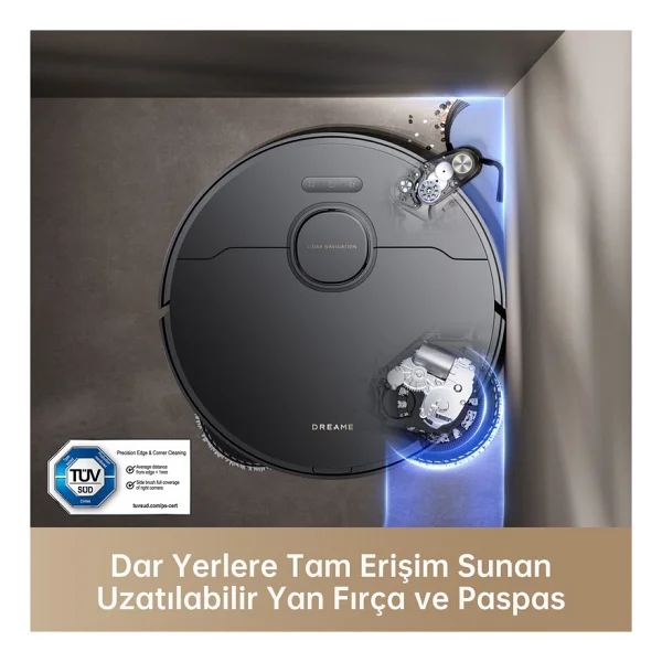Dreame X40 Ultra Siyah Çöp İstasyonlu Akıllı Robot Süpürge - Görsel 6