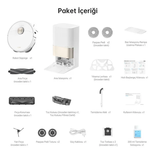 Dreame X40 Ultra Beyaz Çöp İstasyonlu Akıllı Robot Süpürge - Görsel 10
