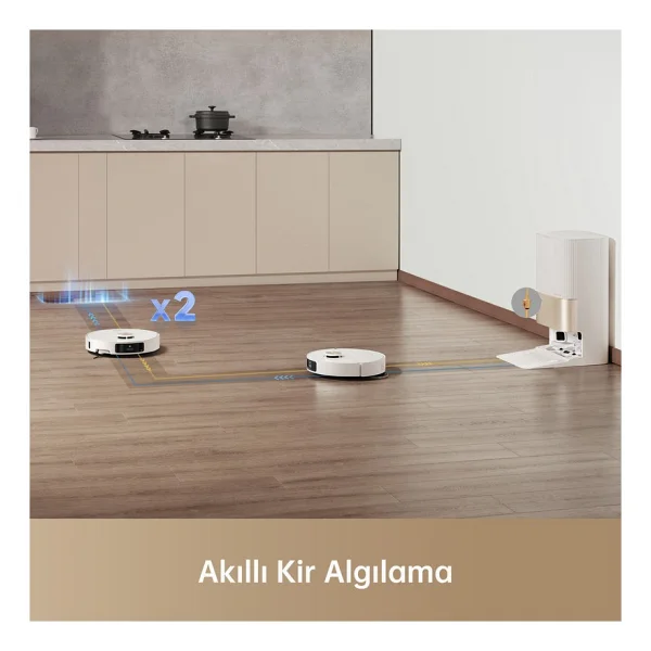 Dreame X40 Ultra Beyaz Çöp İstasyonlu Akıllı Robot Süpürge - Görsel 7