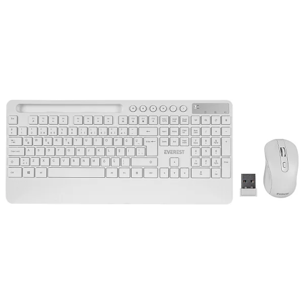 Everest Km-9676 Beyaz Kablosuz Klavye Mouse Seti - Görsel 7