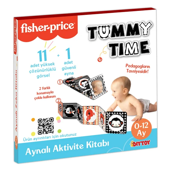 Fisher Price Tummy Time Aynalı Aktivite Kitabı - Görsel 5