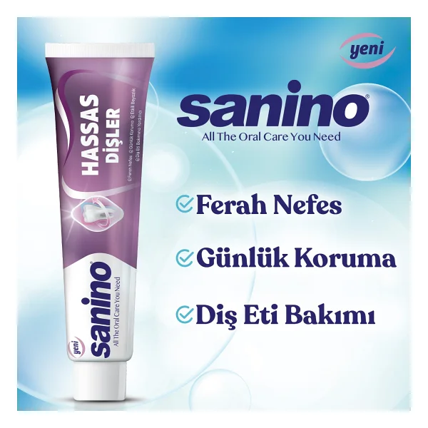 Sanino Hassas Dişler Diş Macunu Hassas Dişler İçin Koruma 6x75 Ml Ağız Bakımı - Görsel 2