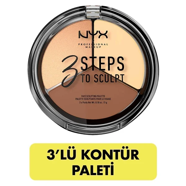 Nyx Professional Makeup 3 Steps To Sculpt Light Kontür Paleti - Görsel 7